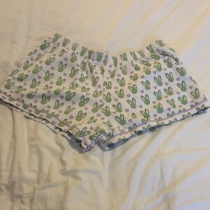 Roller Rabbit Bunny Print Shorts - White and Green